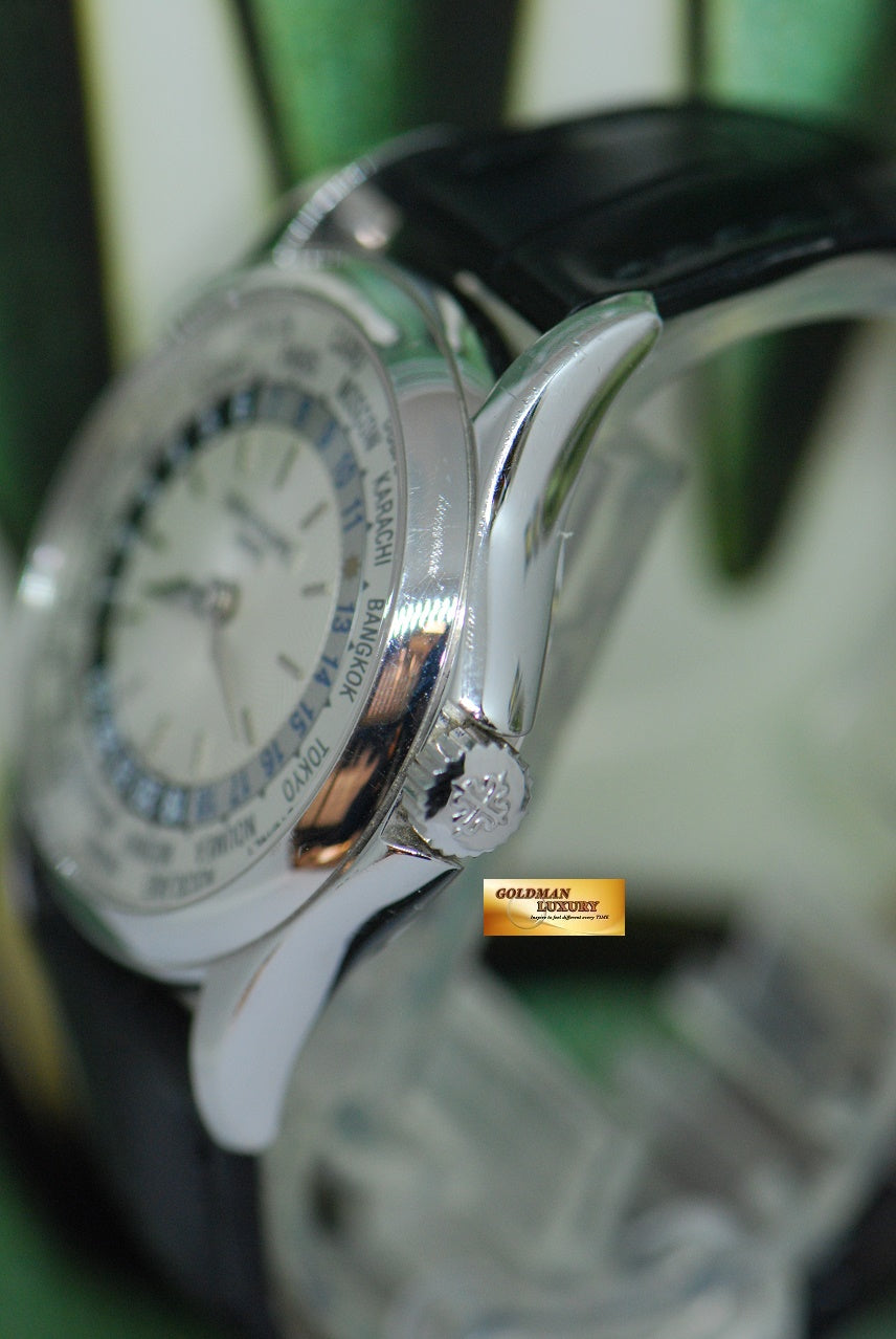 [SOLD] PATEK PHILIPPE COMPLICATION WORLD TIME 18K WHITE GOLD 37mm AUTOMATIC 5110G (NEAR MINT)