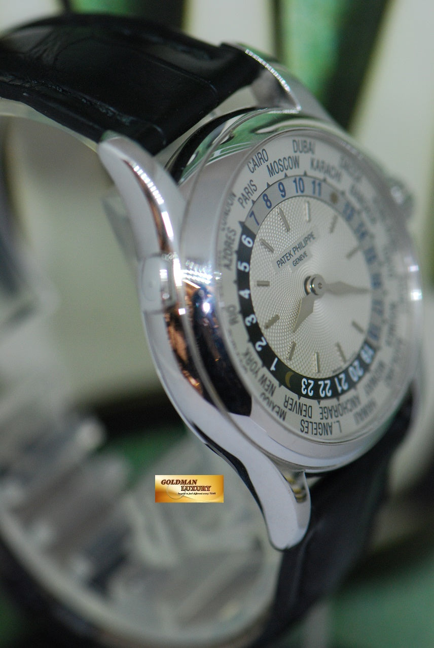 [SOLD] PATEK PHILIPPE COMPLICATION WORLD TIME 18K WHITE GOLD 37mm AUTOMATIC 5110G (NEAR MINT)