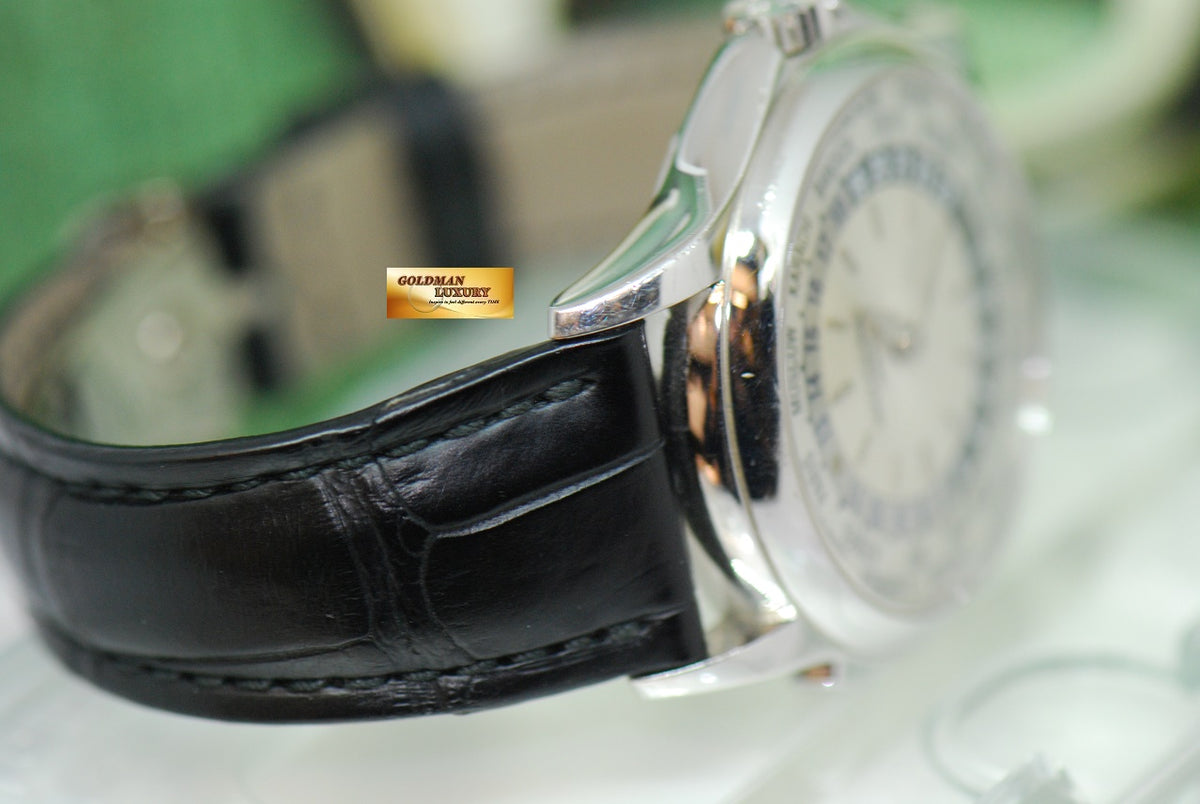 [SOLD] PATEK PHILIPPE COMPLICATION WORLD TIME 18K WHITE GOLD 37mm AUTOMATIC 5110G (NEAR MINT)