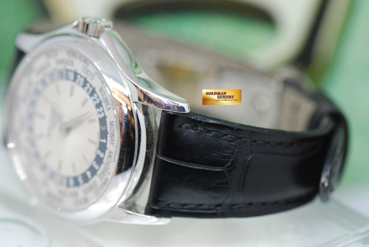 [SOLD] PATEK PHILIPPE COMPLICATION WORLD TIME 18K WHITE GOLD 37mm AUTOMATIC 5110G (NEAR MINT)