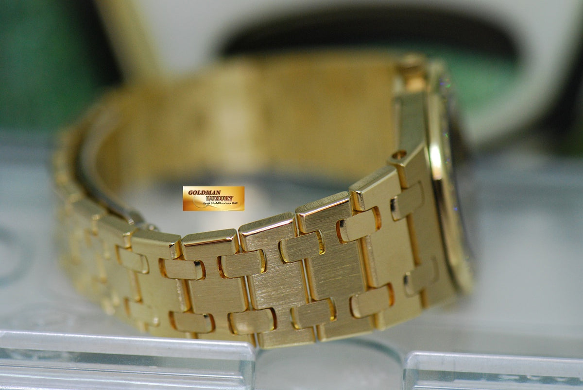 [SOLD] AUDEMARS PIGUET ROYAL OAK 18K YELLOW GOLD DIAMOND DIAL & BEZEL 24mm LADIES QUARTZ (NEAR MINT)