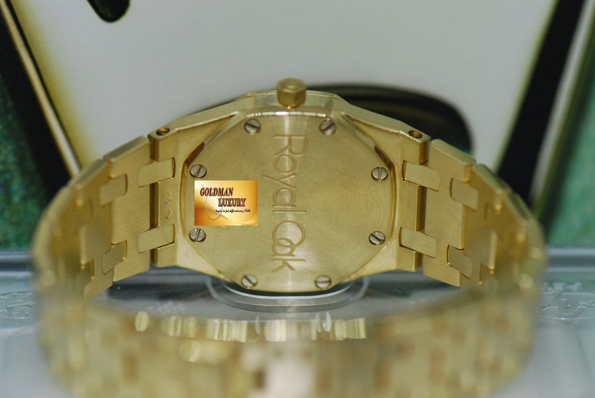 [SOLD] AUDEMARS PIGUET ROYAL OAK 18K YELLOW GOLD DIAMOND DIAL & BEZEL 24mm LADIES QUARTZ (NEAR MINT)