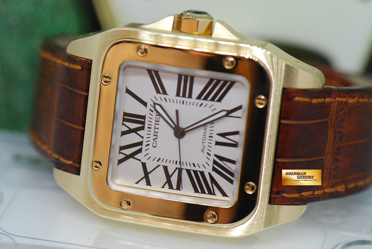 [SOLD] CARTIER SANTOS 100XL 18K YELLOW GOLD AUTOMATIC 2657 (MINT)