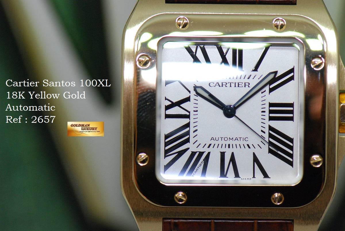 [SOLD] CARTIER SANTOS 100XL 18K YELLOW GOLD AUTOMATIC 2657 (MINT)