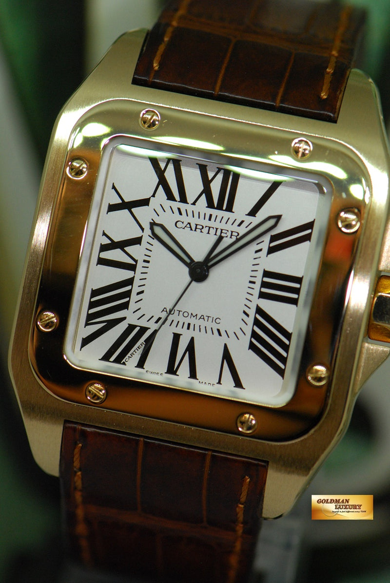 Cartier santos yellow gold best sale
