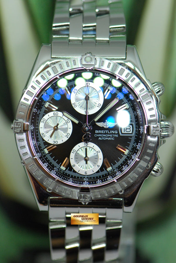 [SOLD] BREITLING CHRONOMAT CHRONOGRAPH SS 39mm BLACK AUTOMATIC A13352 (NEAR MINT)