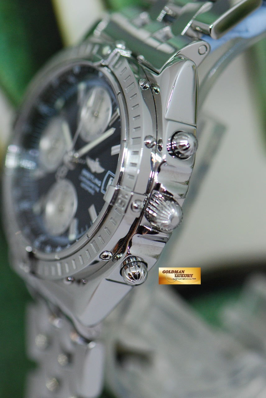 [SOLD] BREITLING CHRONOMAT CHRONOGRAPH SS 39mm BLACK AUTOMATIC A13352 (NEAR MINT)