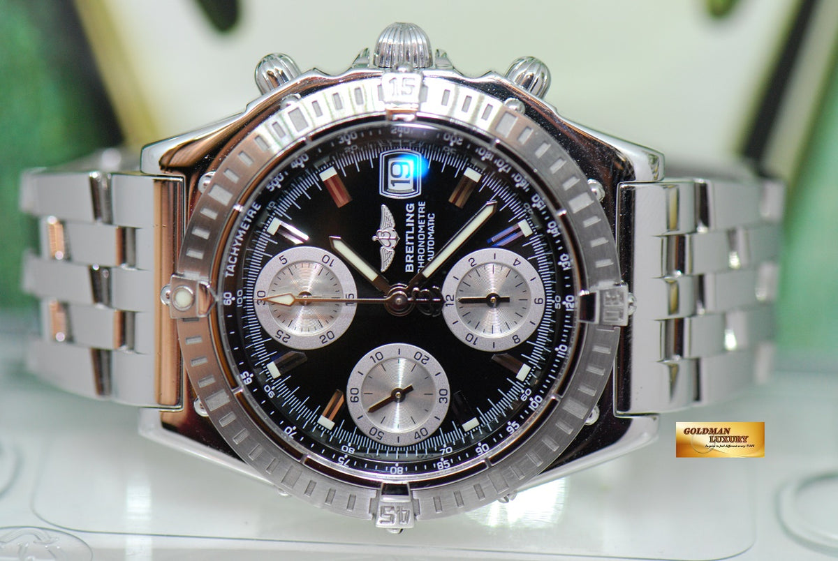 [SOLD] BREITLING CHRONOMAT CHRONOGRAPH SS 39mm BLACK AUTOMATIC A13352 (NEAR MINT)