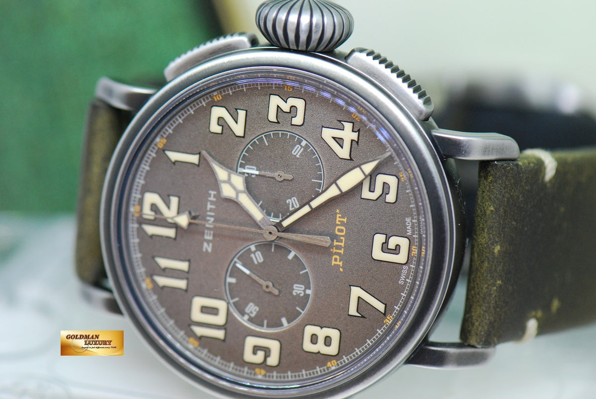 [SOLD] ZENITH PILOT TYPE 20 CHRONOGRAPH SS TON-UP AUTOMATIC 11.2430.4069 (MINT)