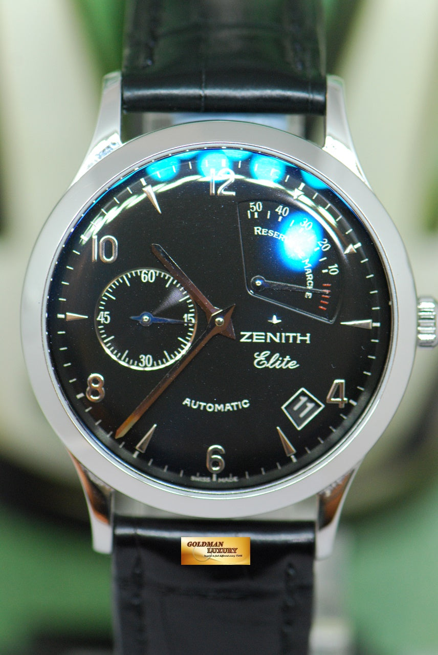 [SOLD] ZENITH CLASS ELITE RESERVE De MARCHE 37mm BLACK AUTOMATIC 03.1125.685 (NEAR MINT)