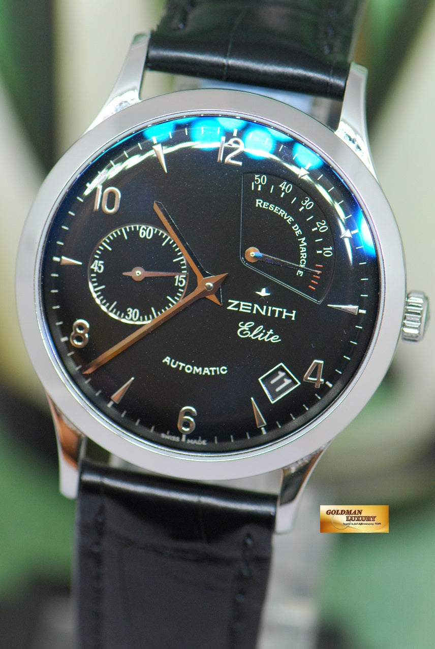 [SOLD] ZENITH CLASS ELITE RESERVE De MARCHE 37mm BLACK AUTOMATIC 03.1125.685 (NEAR MINT)