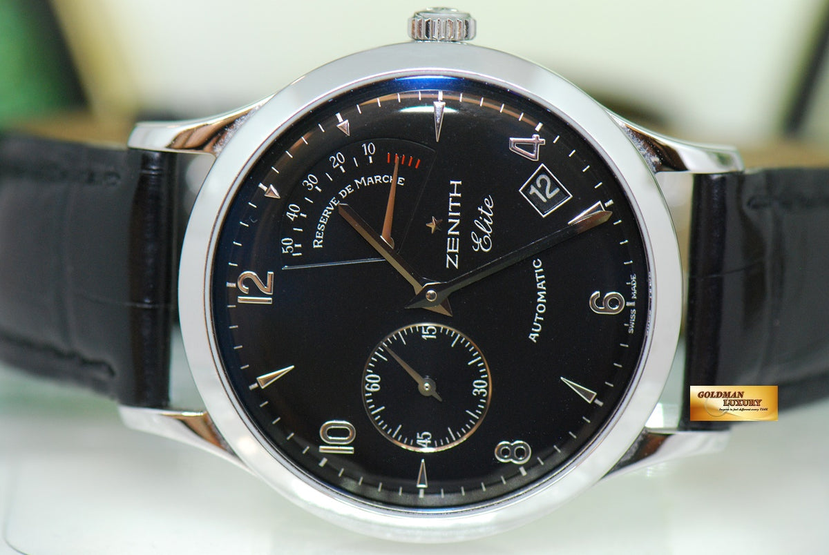 [SOLD] ZENITH CLASS ELITE RESERVE De MARCHE 37mm BLACK AUTOMATIC 03.1125.685 (NEAR MINT)