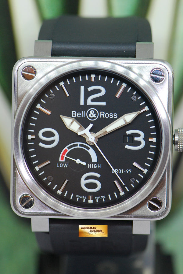 [SOLD] BELL & ROSS AVIATION POWER RESERVE 46mm SS AUTOMATIC BR01-97 (MINT)