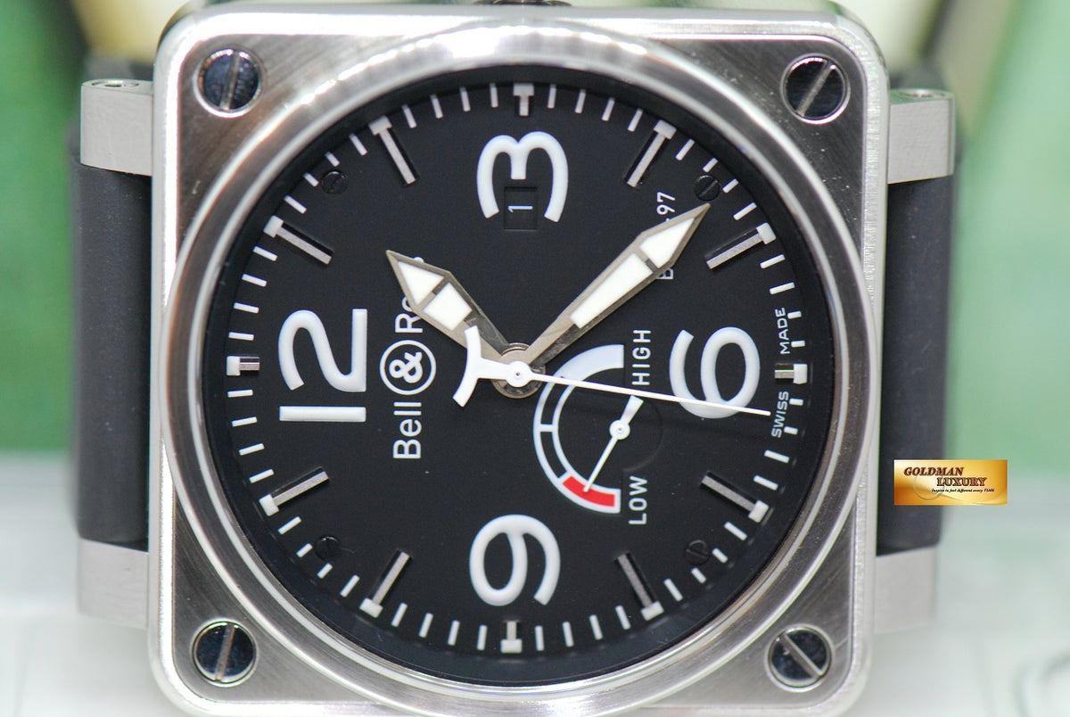 [SOLD] BELL & ROSS AVIATION POWER RESERVE 46mm SS AUTOMATIC BR01-97 (MINT)