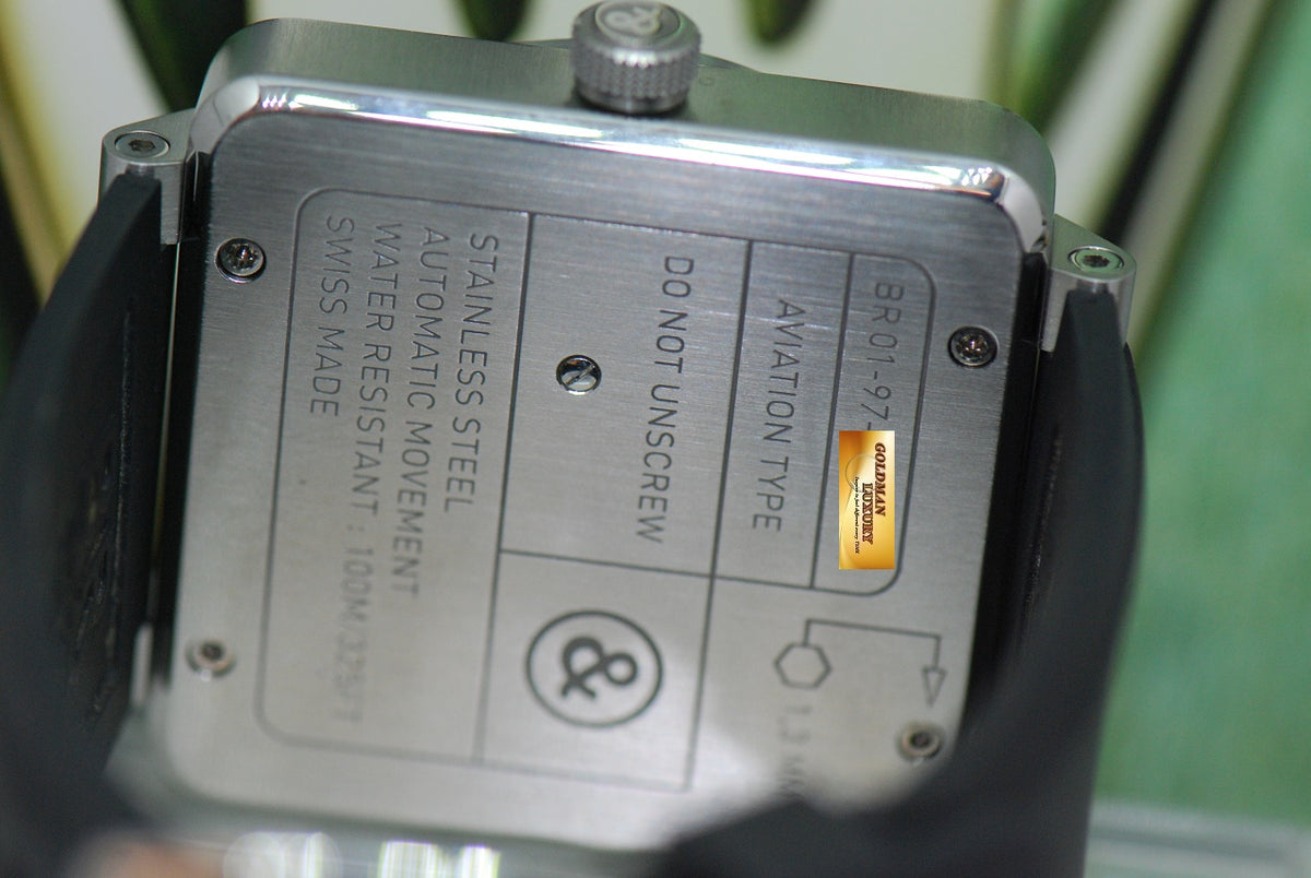 [SOLD] BELL & ROSS AVIATION POWER RESERVE 46mm SS AUTOMATIC BR01-97 (MINT)