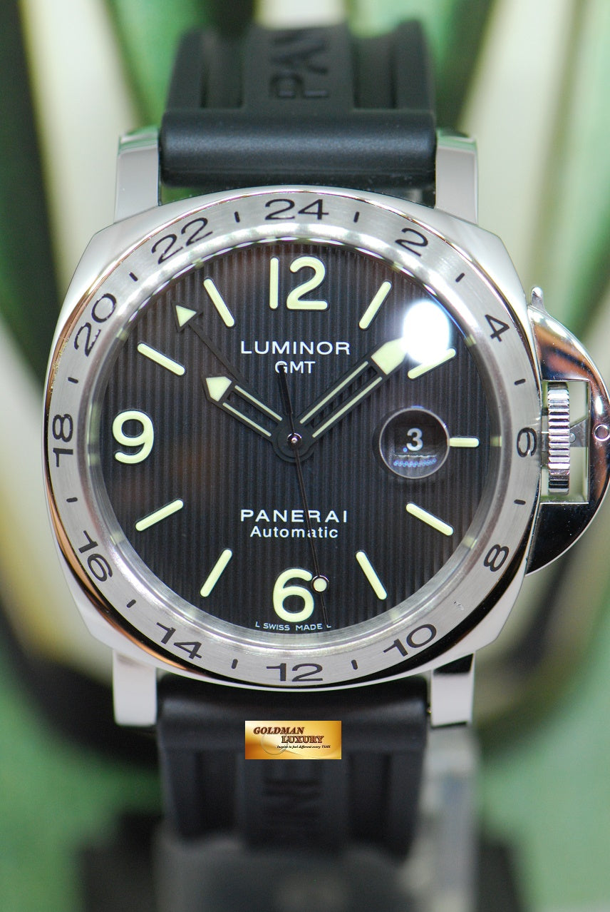 [SOLD] PANERAI LUMINOR MARINA 44mm TAPESTRY DIAL GMT AUTOMATIC PAM 29 (MINT)