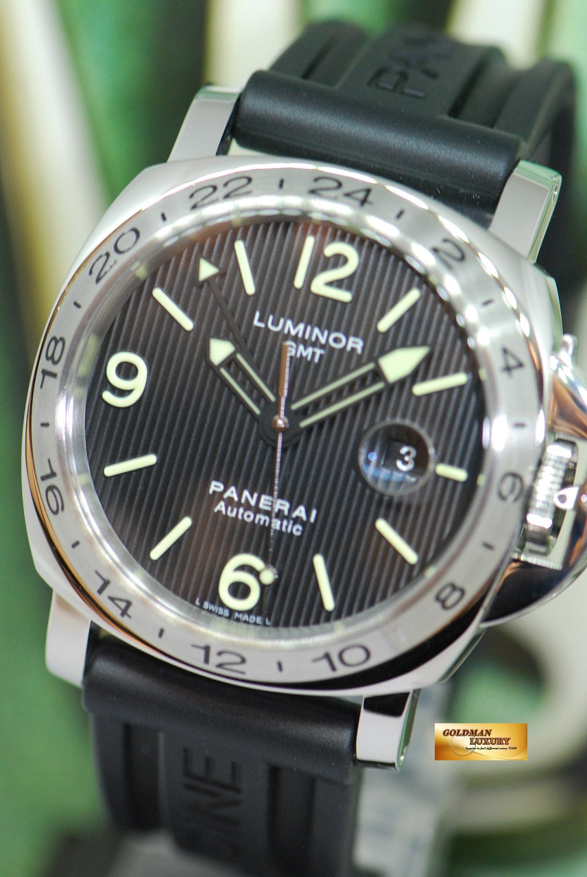 [SOLD] PANERAI LUMINOR MARINA 44mm TAPESTRY DIAL GMT AUTOMATIC PAM 29 (MINT)