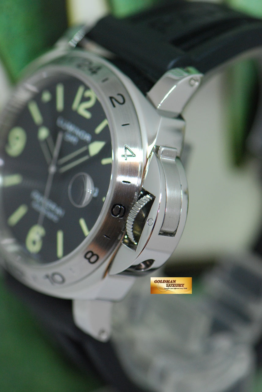 [SOLD] PANERAI LUMINOR MARINA 44mm TAPESTRY DIAL GMT AUTOMATIC PAM 29 (MINT)