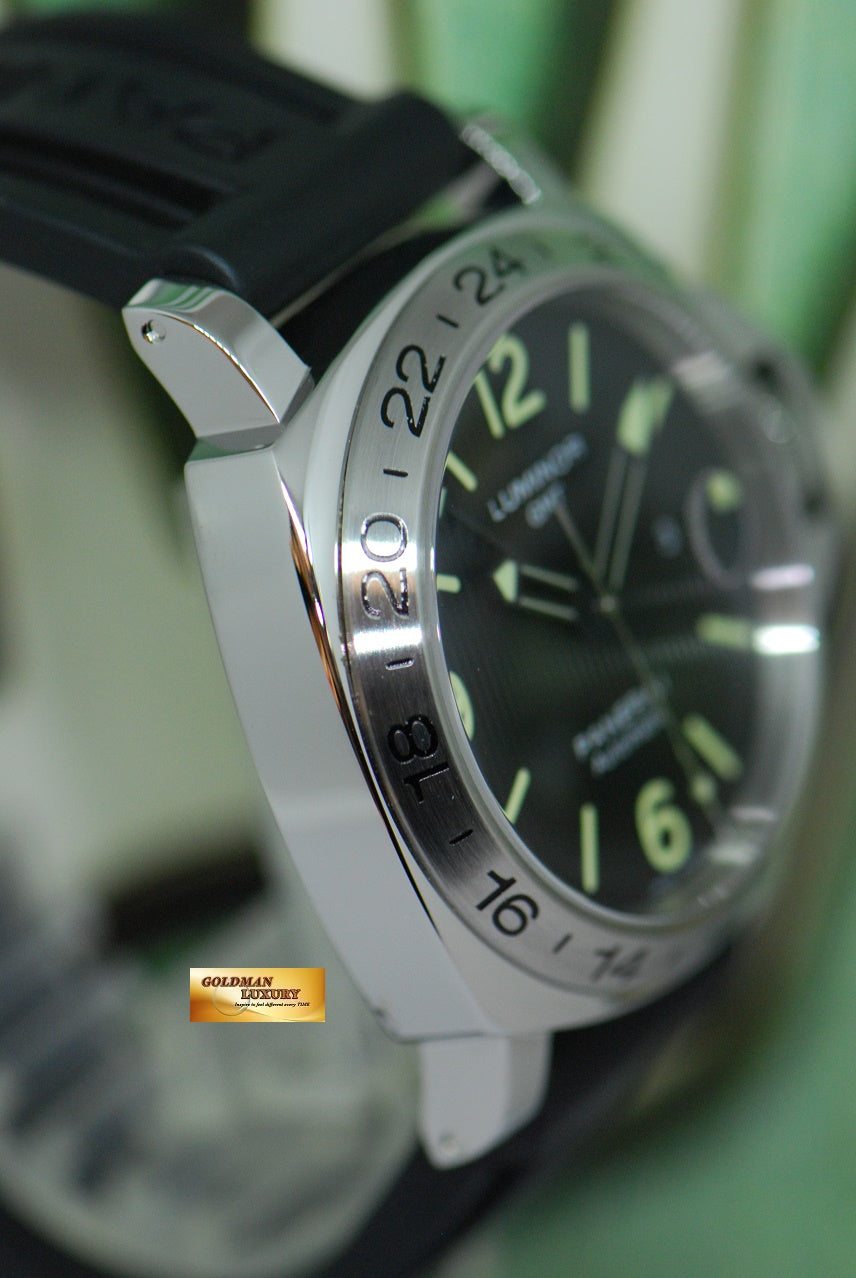 [SOLD] PANERAI LUMINOR MARINA 44mm TAPESTRY DIAL GMT AUTOMATIC PAM 29 (MINT)