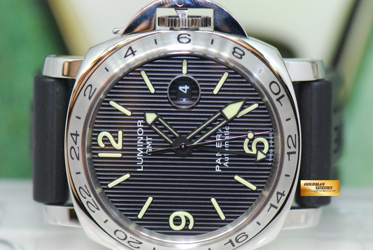 [SOLD] PANERAI LUMINOR MARINA 44mm TAPESTRY DIAL GMT AUTOMATIC PAM 29 (MINT)