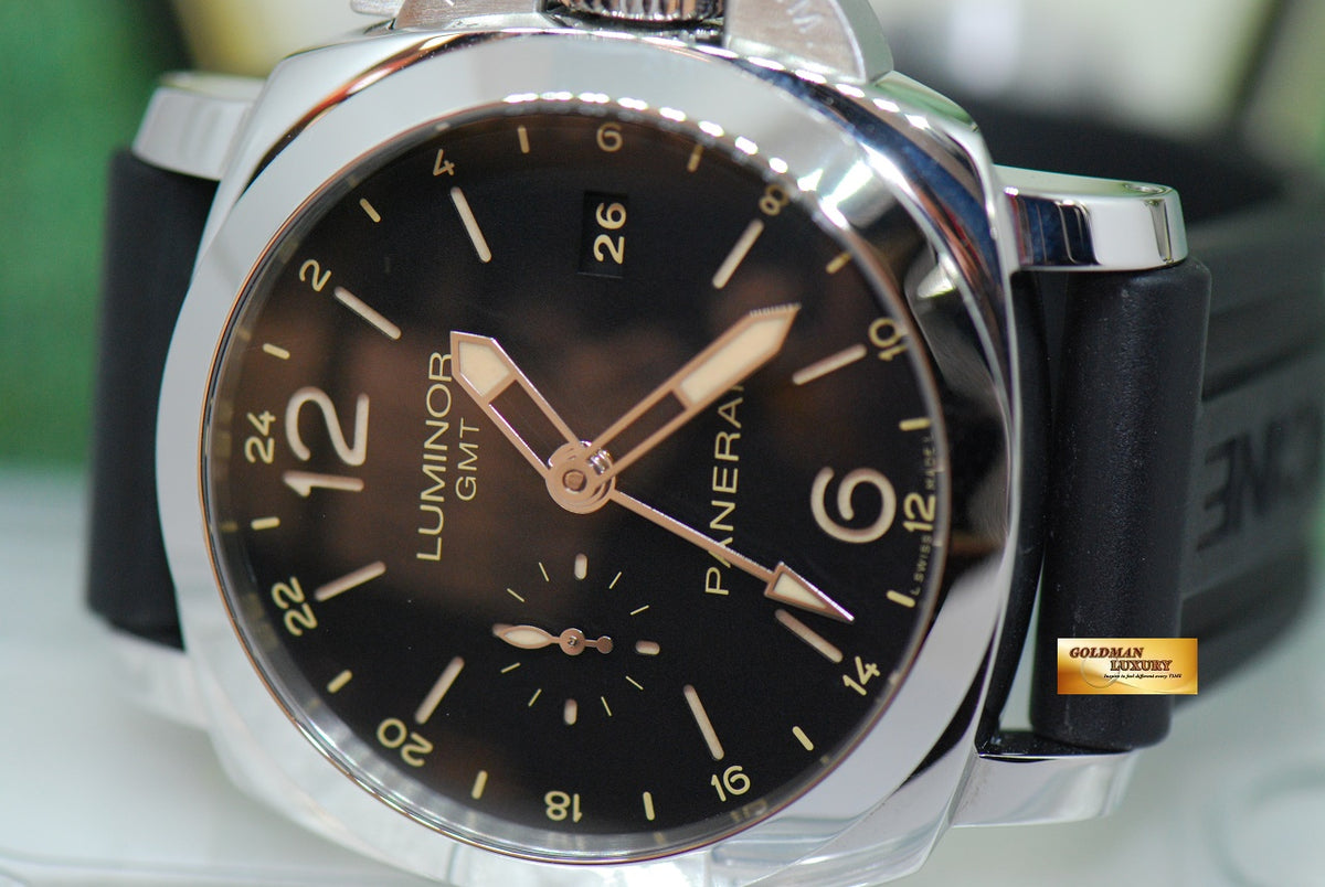 [SOLD] PANERAI LUMINOR MARINA 1950 44mm TOBACCO DIAL GMT AUTOMATIC PAM 531 (MINT)