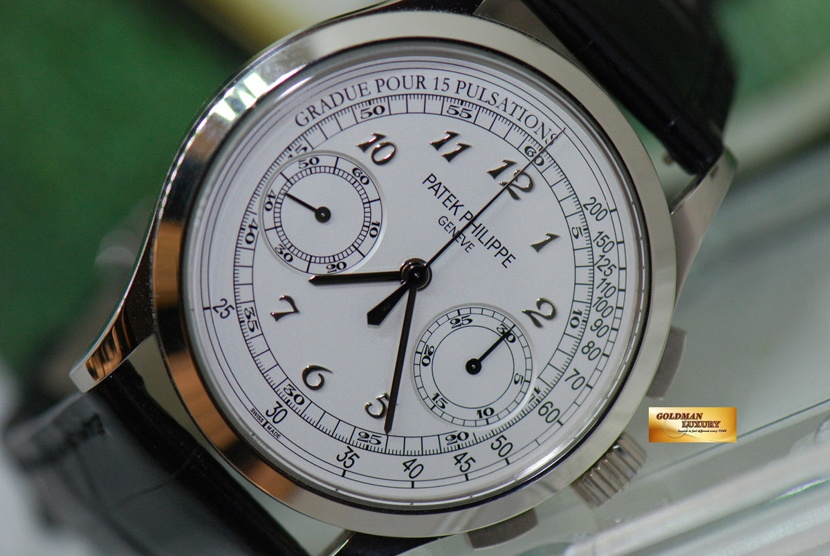 [SOLD] PATEK PHILIPPE COMPLICATION CHRONOGRAPH 18K WHITE GOLD MANUAL 5170G-01 (MINT)