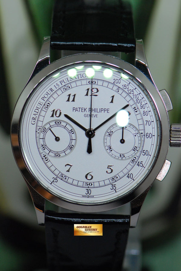 [SOLD] PATEK PHILIPPE COMPLICATION CHRONOGRAPH 18K WHITE GOLD MANUAL 5170G-01 (MINT)