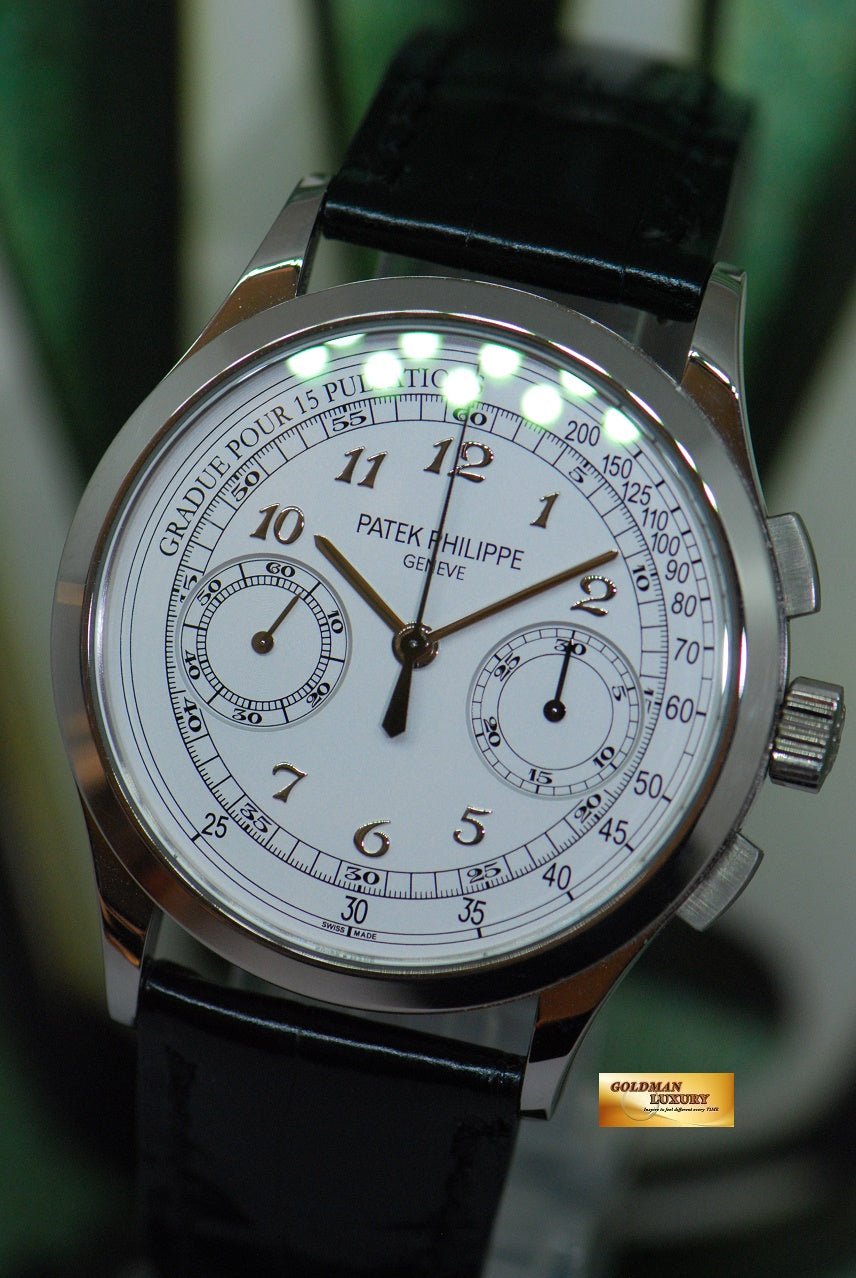 [SOLD] PATEK PHILIPPE COMPLICATION CHRONOGRAPH 18K WHITE GOLD MANUAL 5170G-01 (MINT)