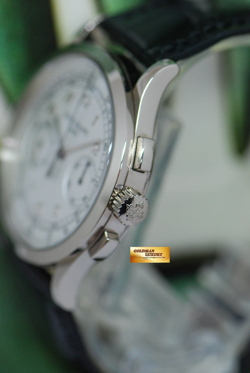 [SOLD] PATEK PHILIPPE COMPLICATION CHRONOGRAPH 18K WHITE GOLD MANUAL 5170G-01 (MINT)