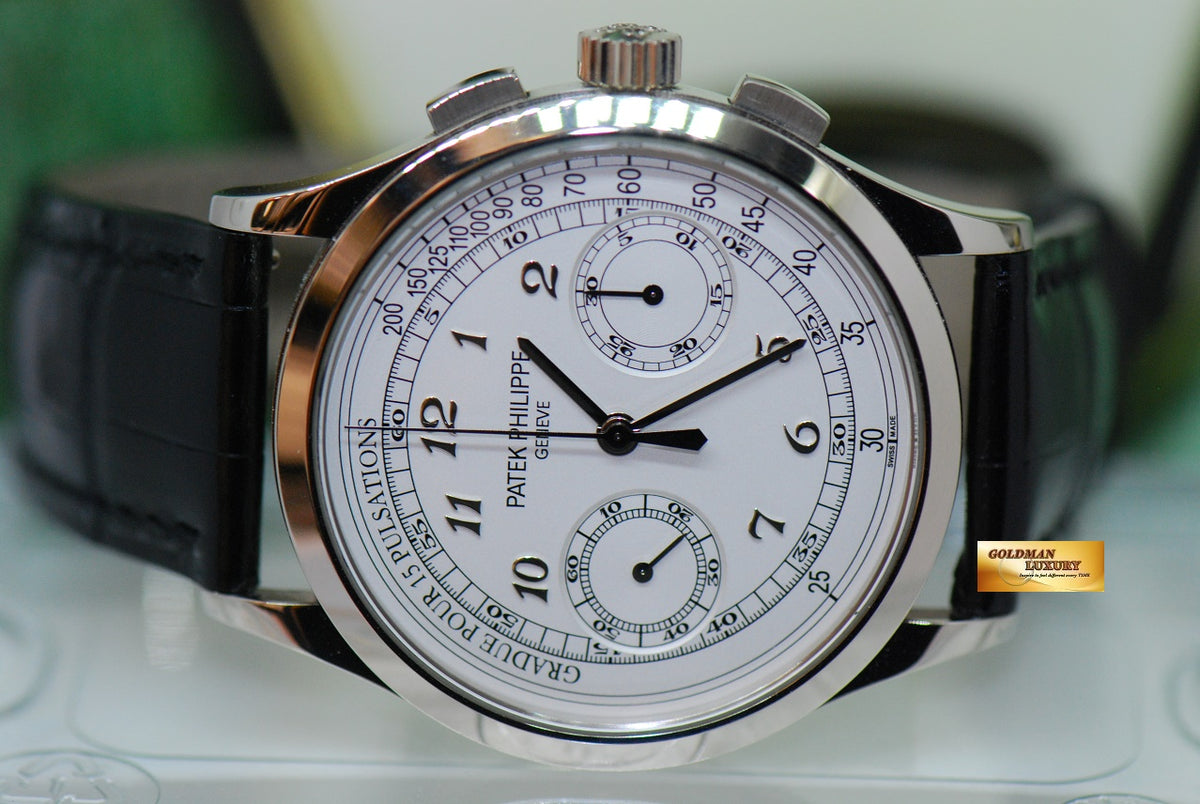 [SOLD] PATEK PHILIPPE COMPLICATION CHRONOGRAPH 18K WHITE GOLD MANUAL 5170G-01 (MINT)