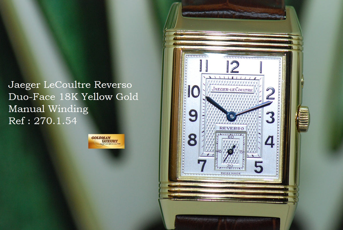 [SOLD] JLC REVERSO 18K YELLOW GOLD DAY & NIGHT DUO-FACE MANUAL WINDING 270.1.54 (MINT)