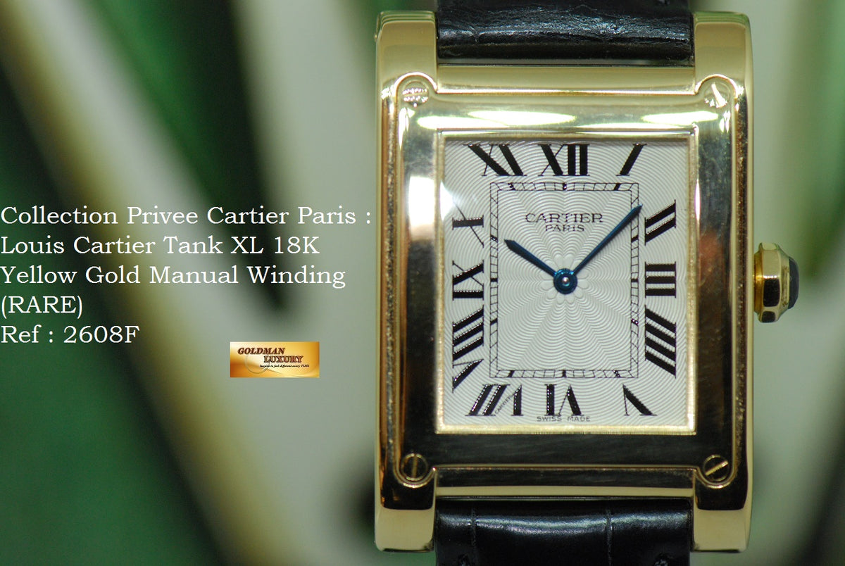 [SOLD] LOUIS CARTIER TANK XL PRIVEE COLLECTION 18K YELLOW GOLD MANUAL WINDING 2608F (MINT)