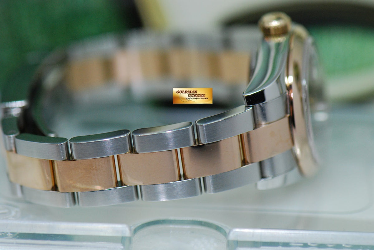 [SOLD] ROLEX OYSTER DATEJUST 26mm HALF-ROSE GOLD BLACK COMPUTER DIAMOND DIAL 179161 (MINT)