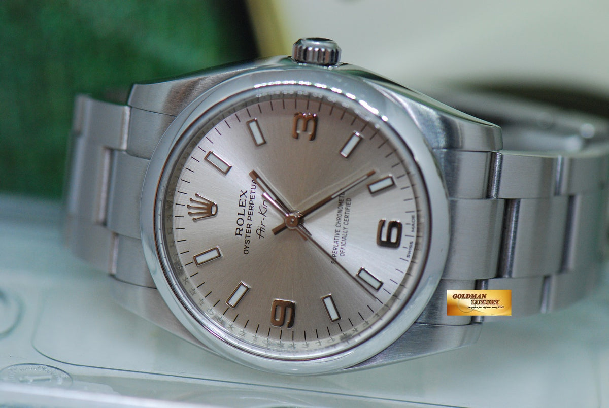 [SOLD] ROLEX OYSTER AIR-KING 34mm SILVER AUTOMATIC 114200 (MINT)