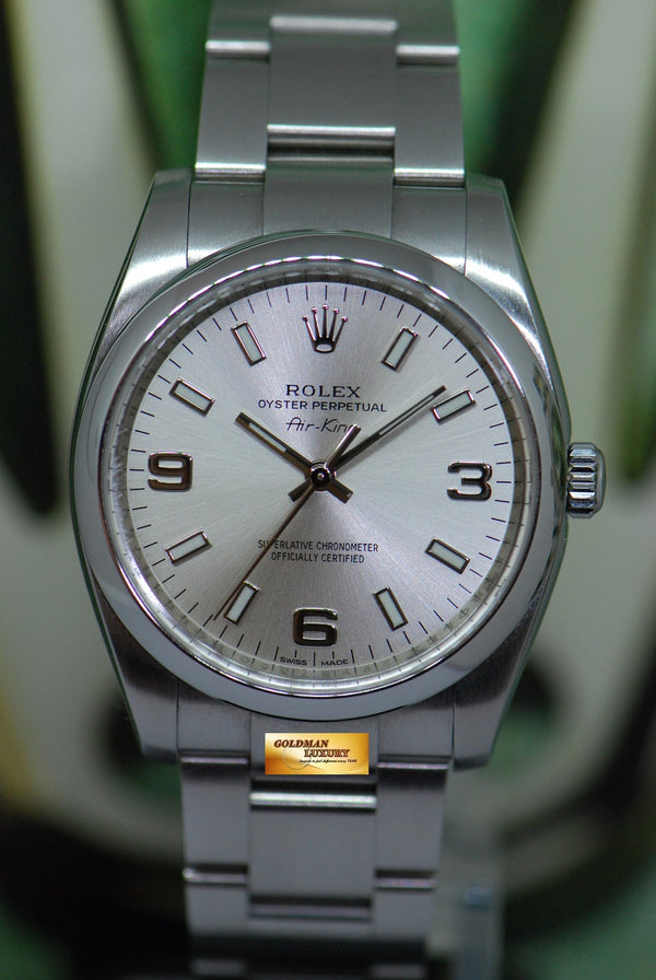 [SOLD] ROLEX OYSTER AIR-KING 34mm SILVER AUTOMATIC 114200 (MINT)