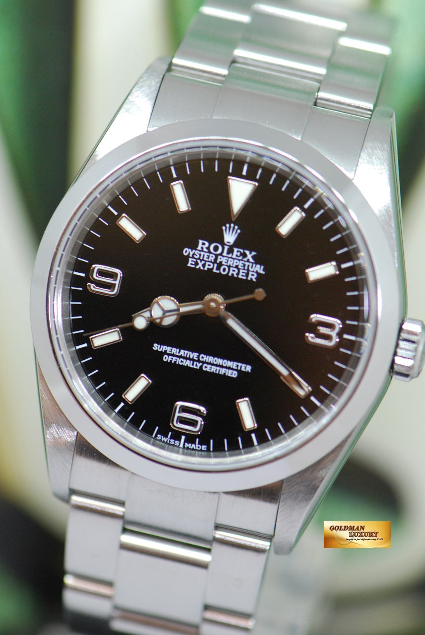 [SOLD] ROLEX OYSTER PERPETUAL EXPLORER 36mm (Non-Lumed 3,6,9) AUTOMATIC 114270 (MINT)