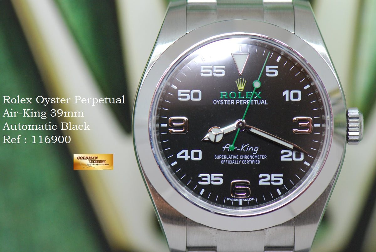 [SOLD] ROLEX OYSTER PERPETUAL AIR-KING 40mm BLACK AUTOMATIC 116900 (LNIB)