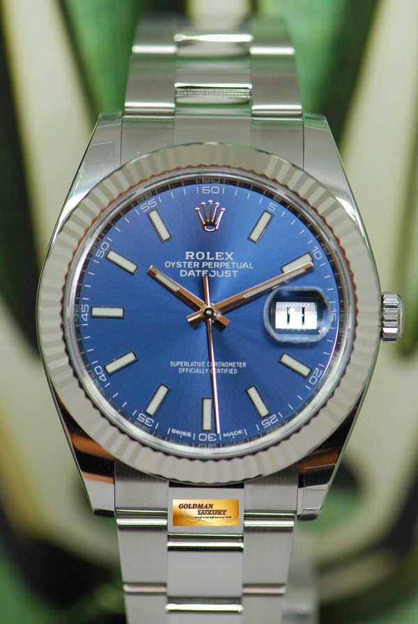 [SOLD] ROLEX OYSTER PERPETUAL DATEJUST 41mm BLUE DIAL SS 126334 (NEW-UNWORN)