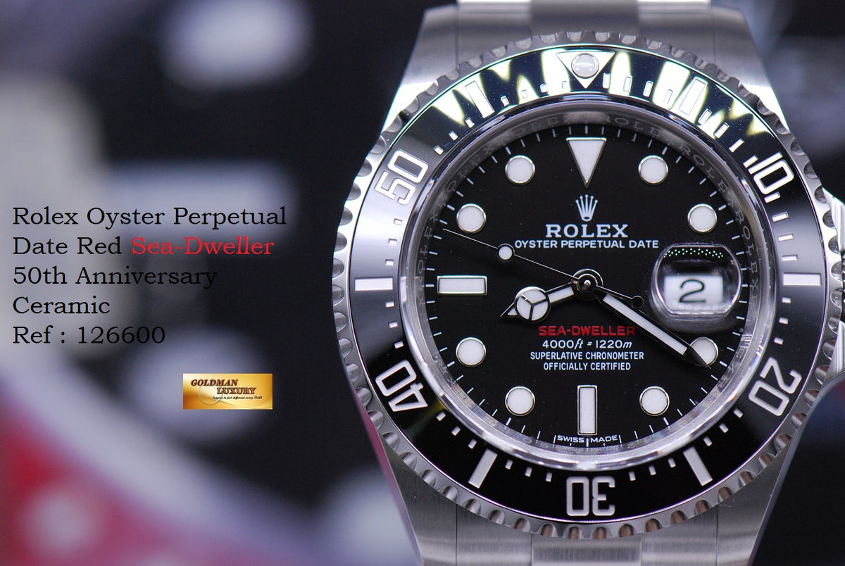 [SOLD] ROLEX OYSTER RED SEA-DWELLER 50TH ANNIVERSARY CERAMIC Ref : 126600 (NEW-UNWORN)