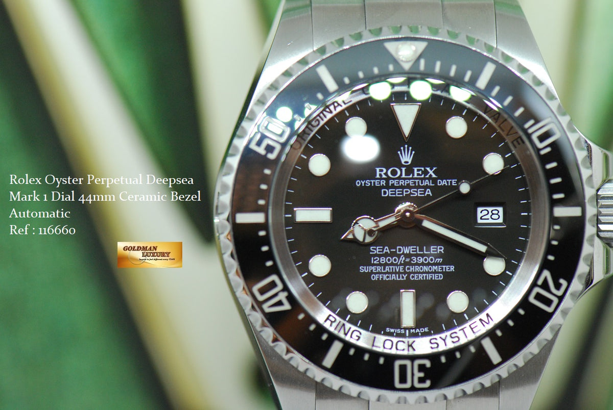 [SOLD] ROLEX OYSTER PERPETUAL DEEPSEA MARK 1 DIAL 44mm CERAMIC BLACK 116660LN (MINT)