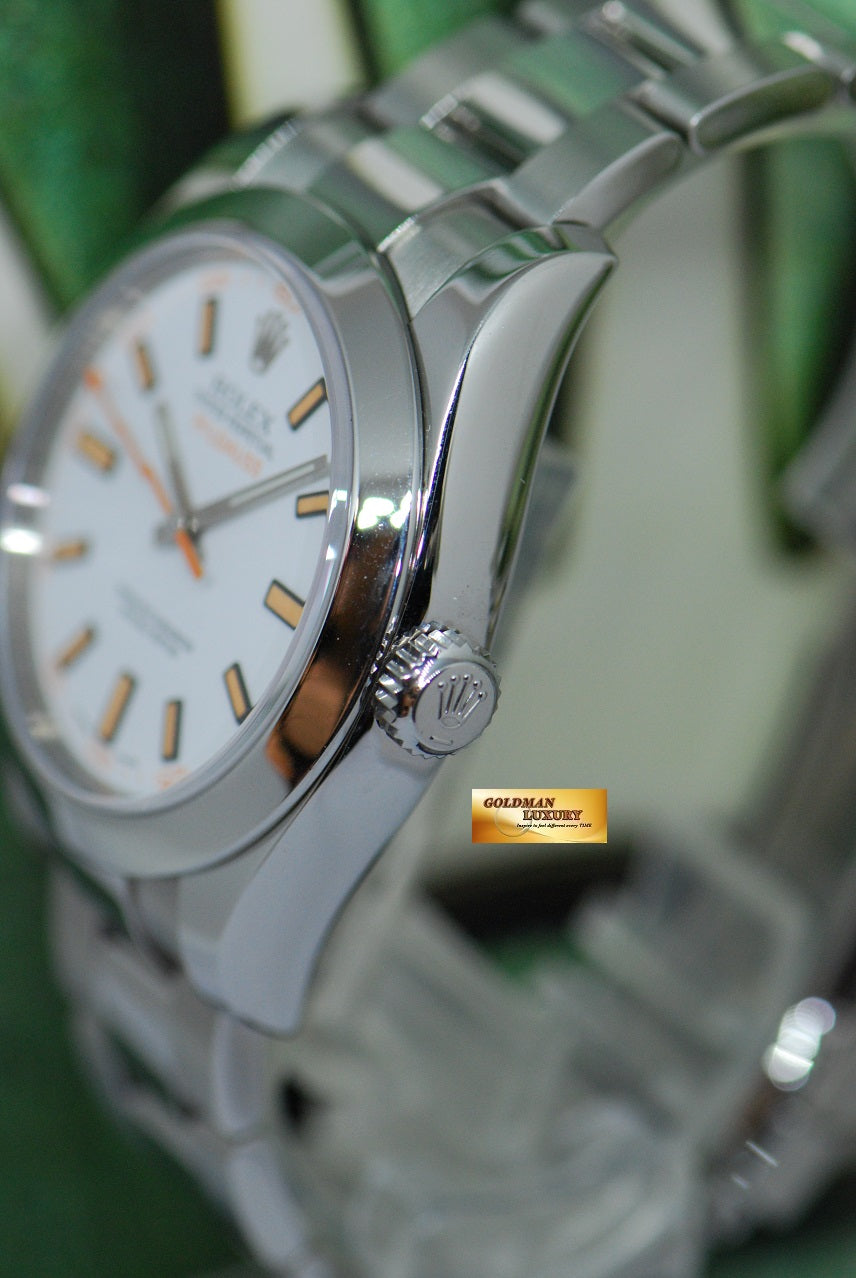 [SOLD] ROLEX OYSTER PERPETUAL MILGAUSS SS WHITE AUTOMATIC 116400 (UNWORN)