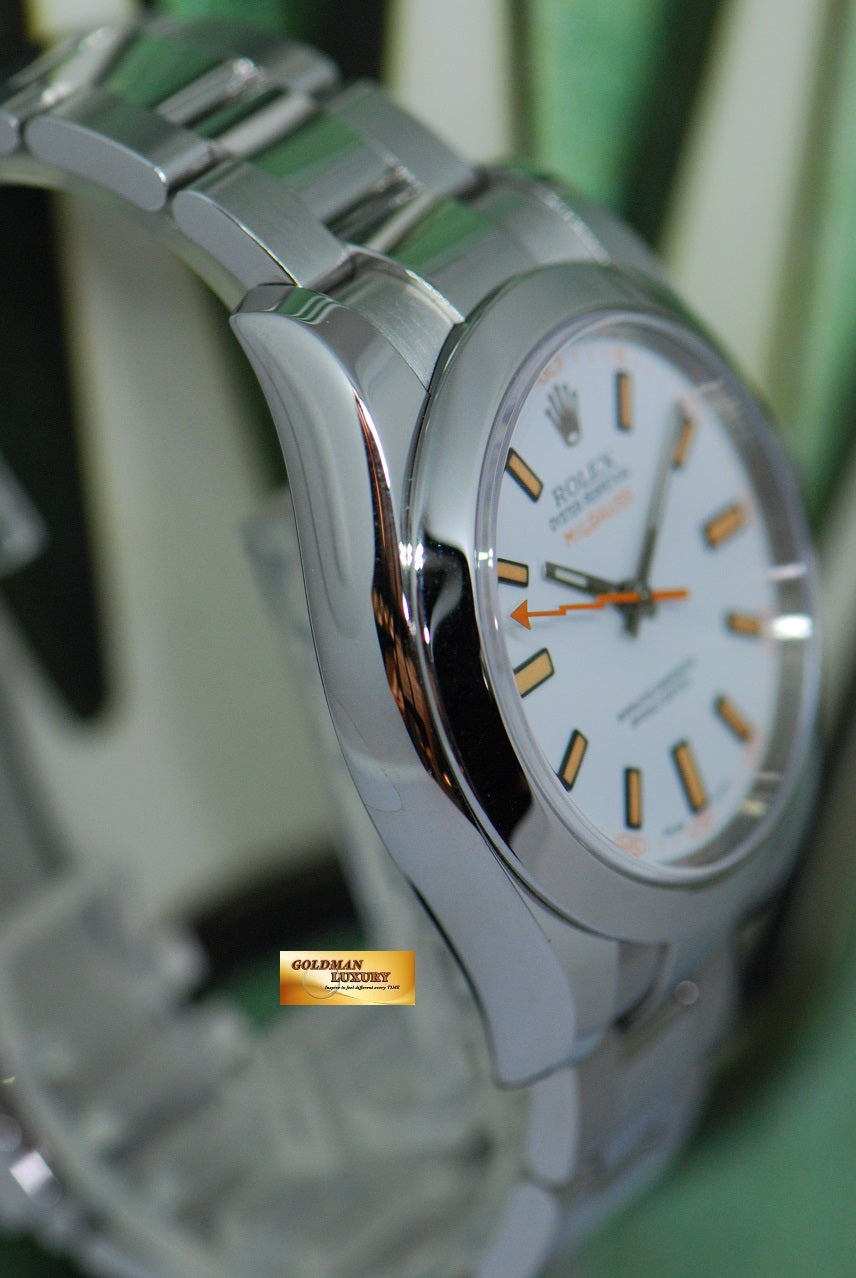 [SOLD] ROLEX OYSTER PERPETUAL MILGAUSS SS WHITE AUTOMATIC 116400 (UNWORN)