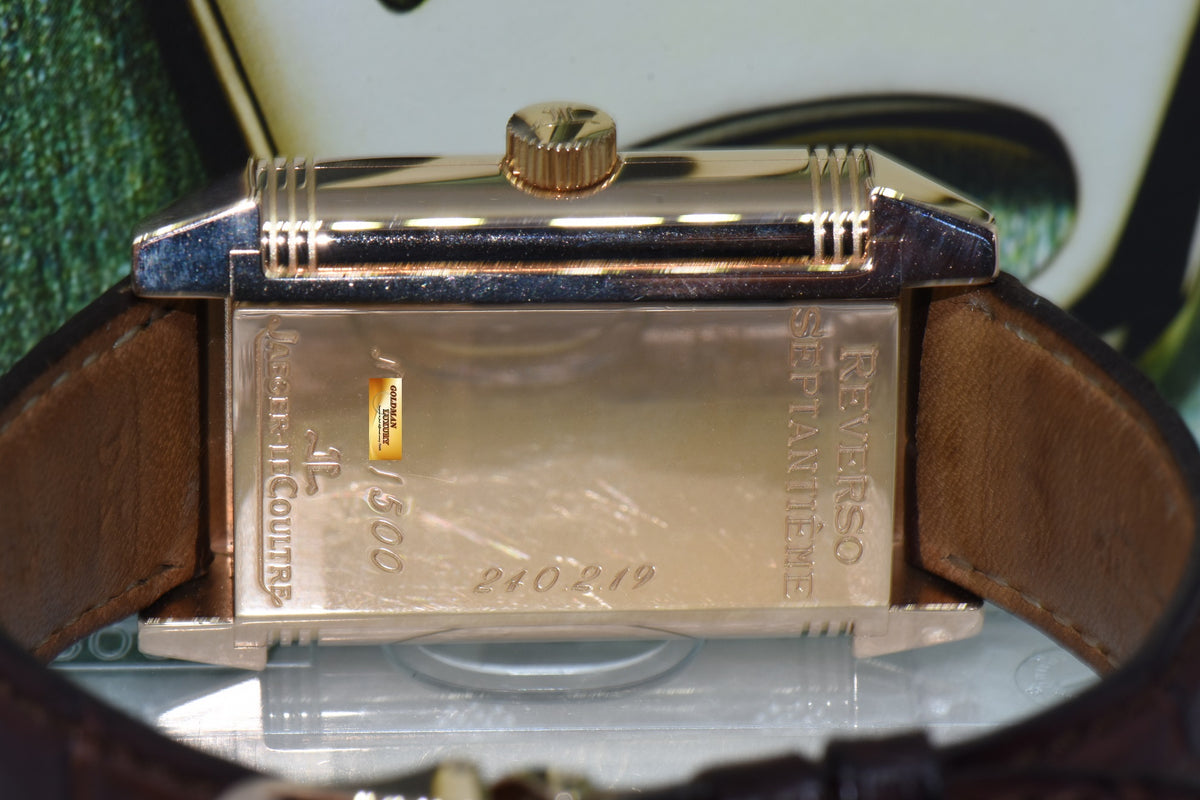 [SOLD] JLC SEPTANTIEME REVERSO 8 DAYS POWER RESERVE DAY/NIGHT 18K ROSE GOLD CALIBRE 879 MANUAL WINDING 300.24.20 (MINT)