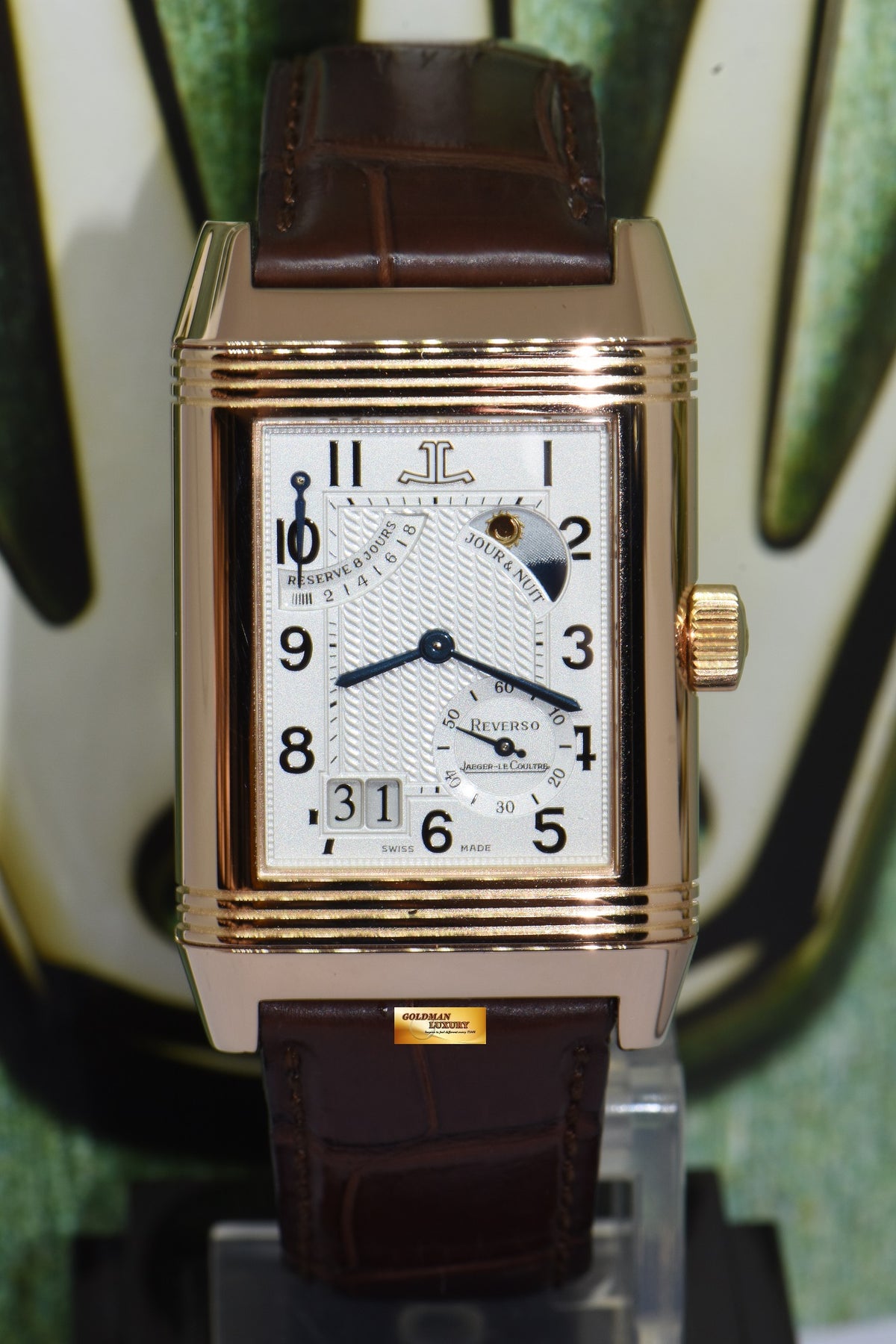 [SOLD] JLC SEPTANTIEME REVERSO 8 DAYS POWER RESERVE DAY/NIGHT 18K ROSE GOLD CALIBRE 879 MANUAL WINDING 300.24.20 (MINT)