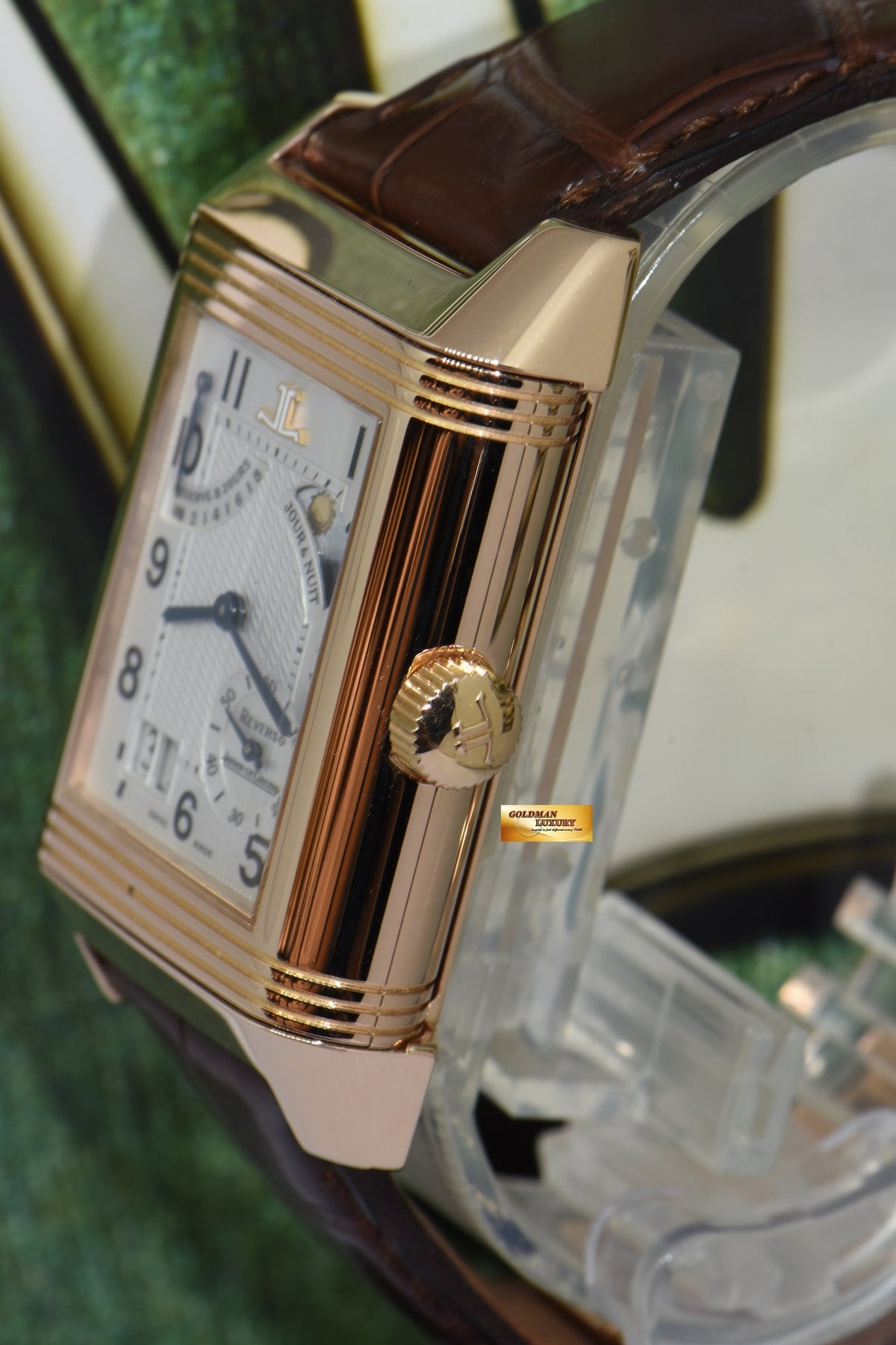 [SOLD] JLC SEPTANTIEME REVERSO 8 DAYS POWER RESERVE DAY/NIGHT 18K ROSE GOLD CALIBRE 879 MANUAL WINDING 300.24.20 (MINT)