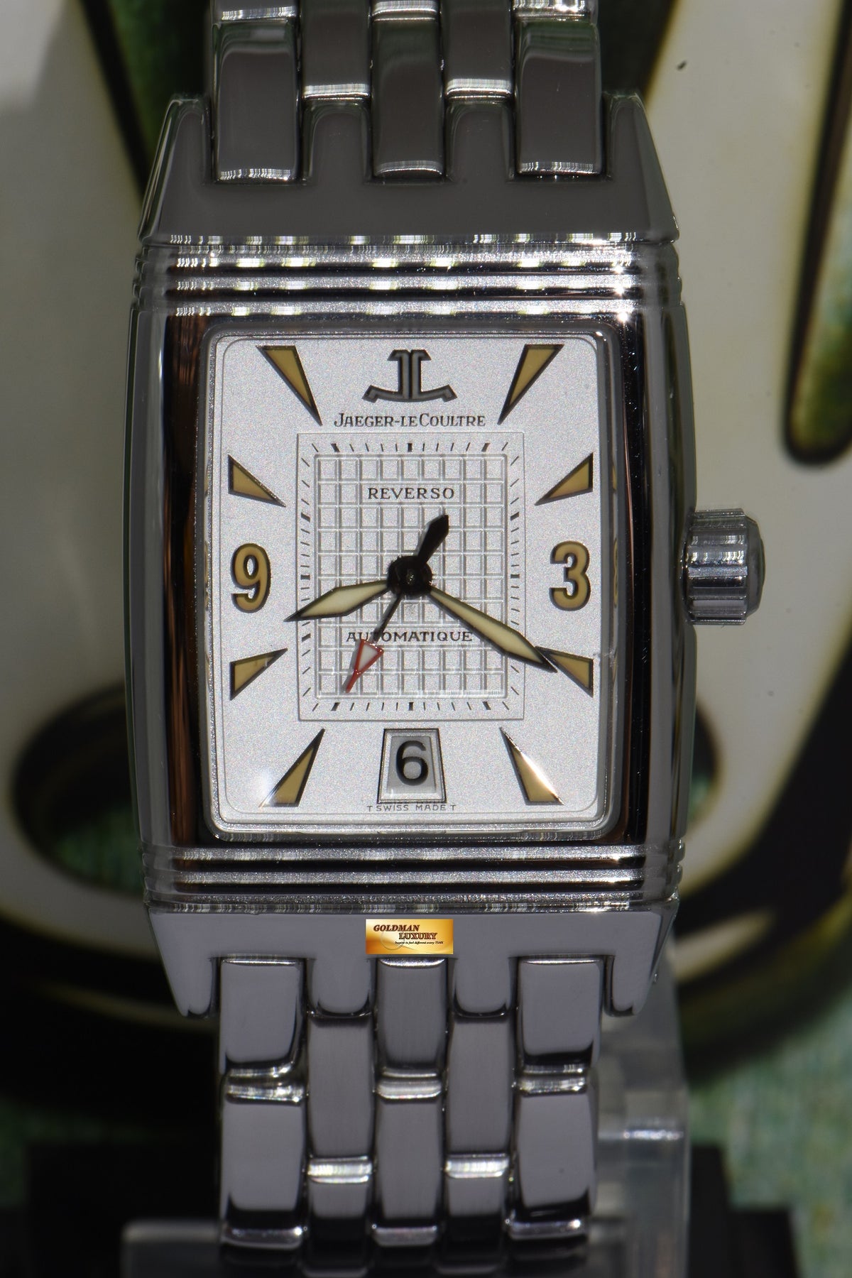 [SOLD] JLC REVERSO GRAN’ SPORT SS BRACELET AUTOMATIC (TRITIUM DIAL) 290.8.60 (MINT)
