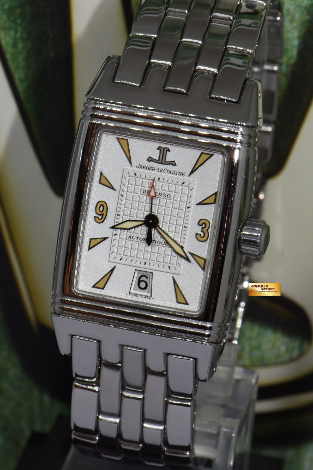 [SOLD] JLC REVERSO GRAN’ SPORT SS BRACELET AUTOMATIC (TRITIUM DIAL) 290.8.60 (MINT)