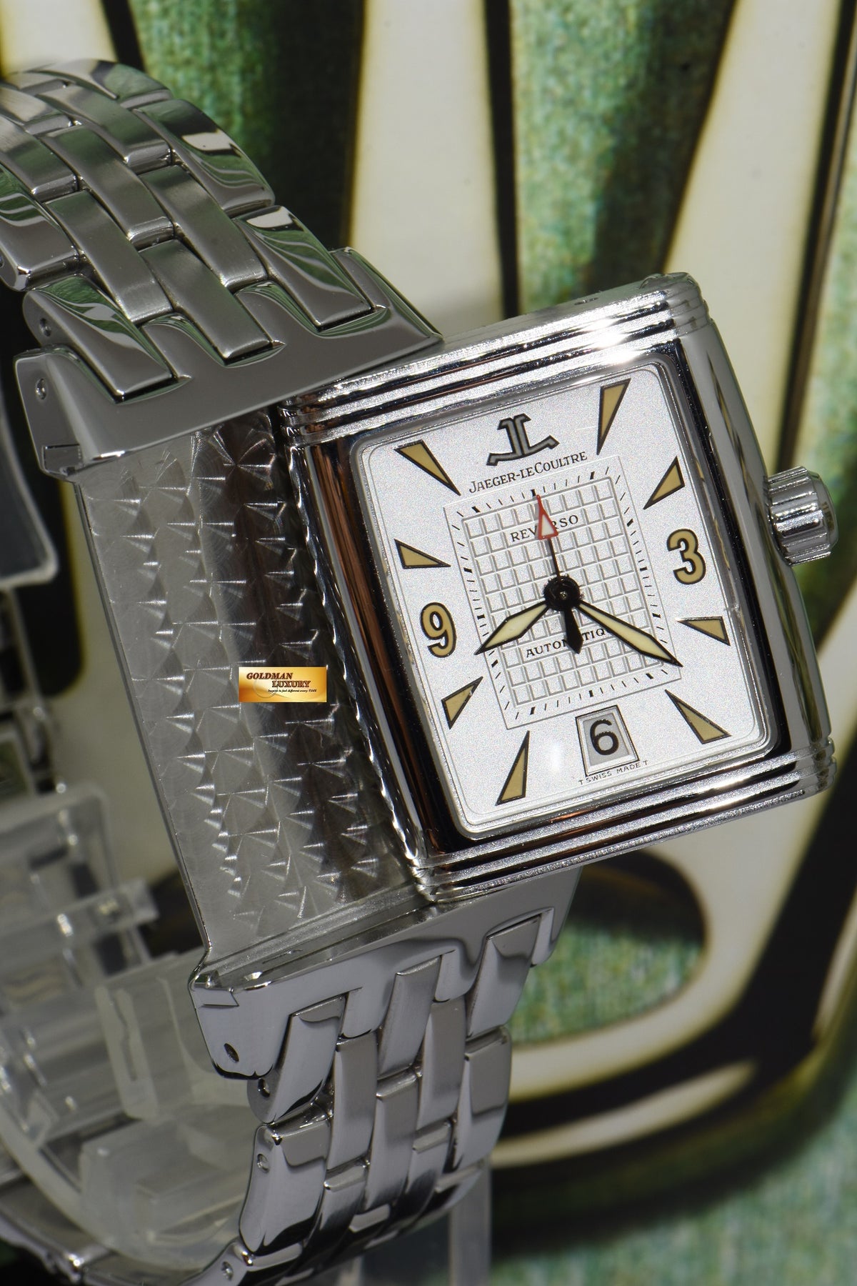 [SOLD] JLC REVERSO GRAN’ SPORT SS BRACELET AUTOMATIC (TRITIUM DIAL) 290.8.60 (MINT)