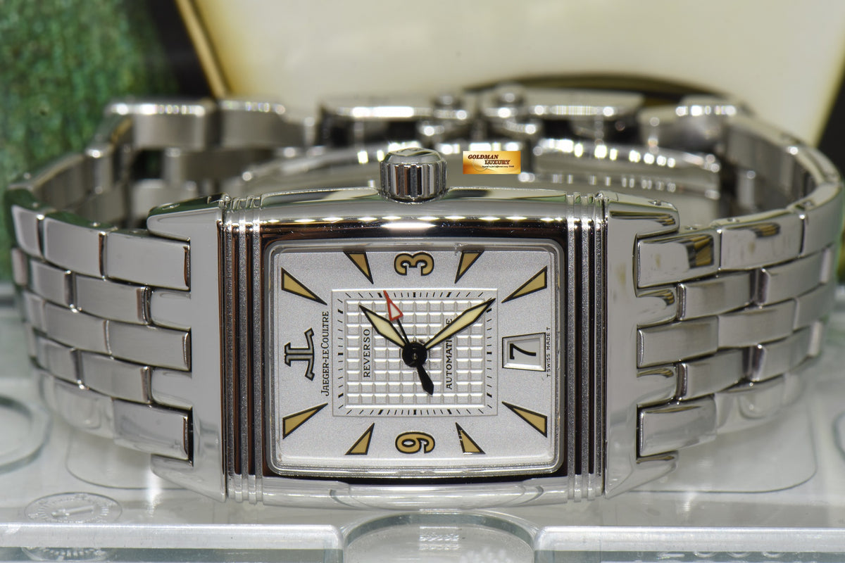 [SOLD] JLC REVERSO GRAN’ SPORT SS BRACELET AUTOMATIC (TRITIUM DIAL) 290.8.60 (MINT)