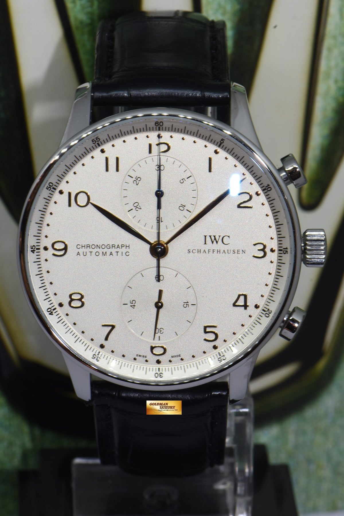 [SOLD] IWC PORTUGUESE CHRONOGRAPH 41mm SILVER AUTOMATIC IW3714 (NEAR MINT)